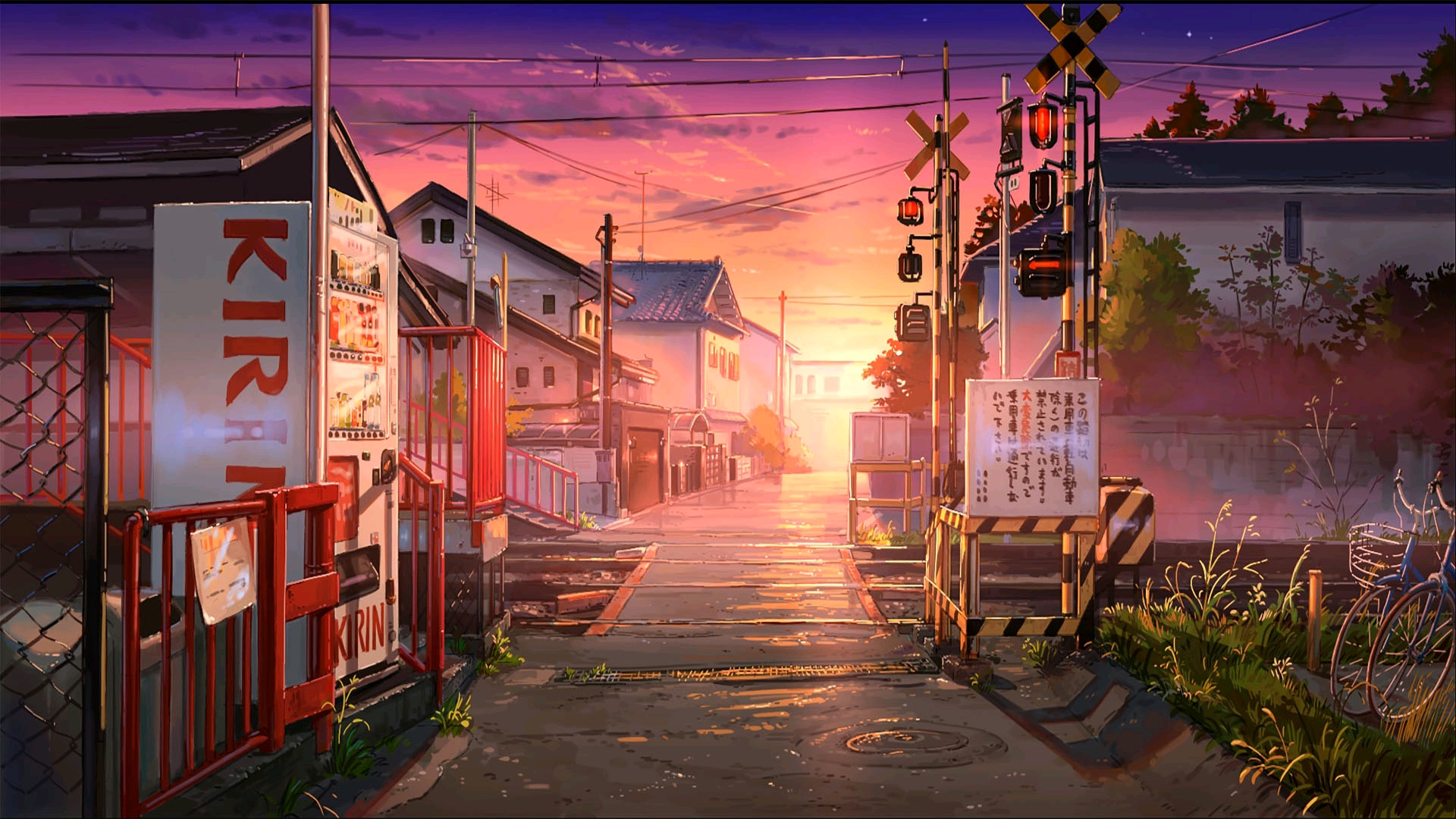【夕阳黄昏】唯美画风的二次元动漫风景壁纸【电脑壁纸(六】