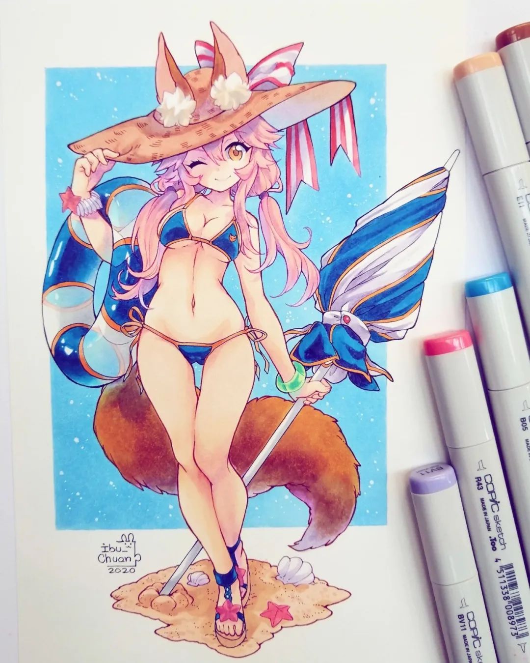 【马克笔插画】ibu_chuan太太最新q版动漫萌系少女!