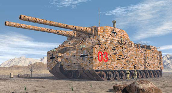 二战德国人的梦想战车ratte巨鼠式坦克