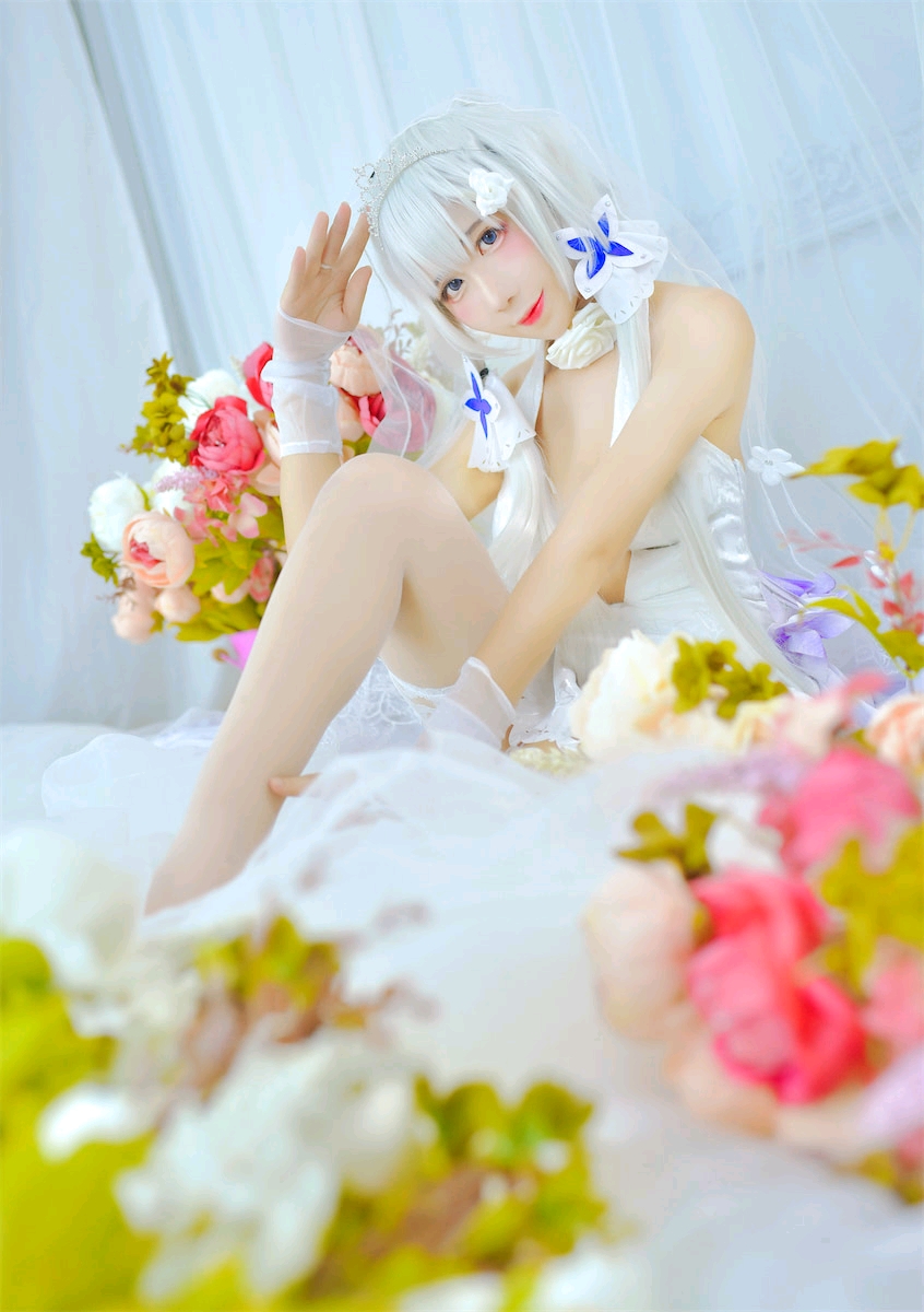 【cosplay】九曲jean碧蓝航线光辉花嫁