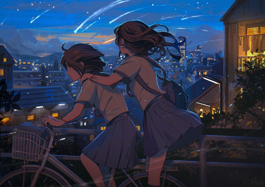 【p站插画特辑】黑夜中灯光闪烁——夜景特辑