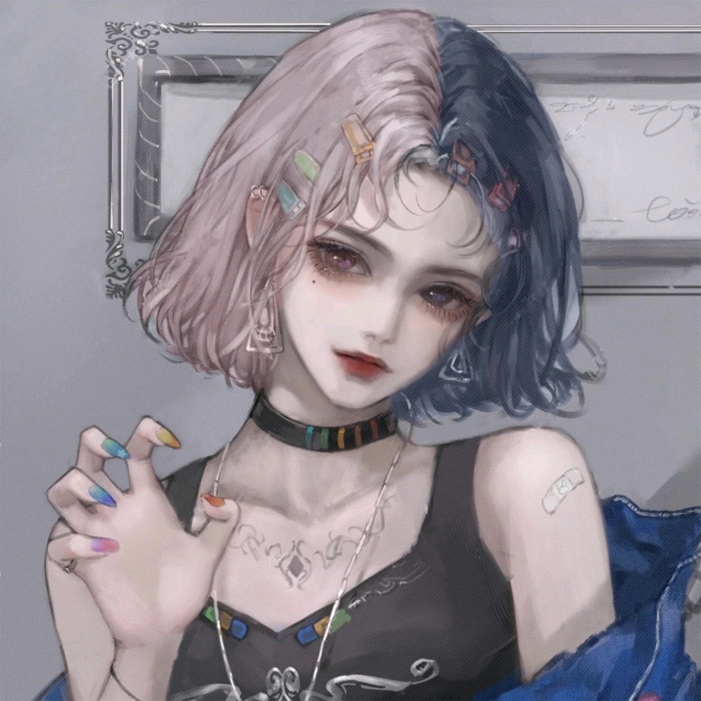 【25张动漫女头】超精致的手绘女头!厚涂和油画风