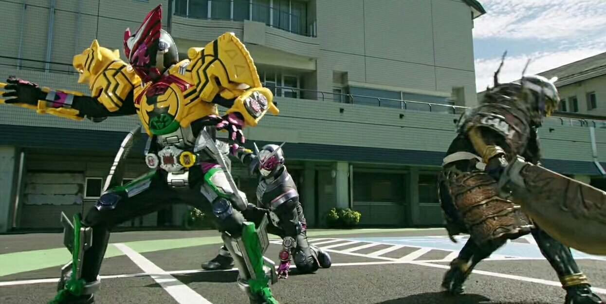 《假面骑士时王》第11话:时王开场就变大闸蟹!两个庄吾相见，月读和沃兹一脸懵逼!