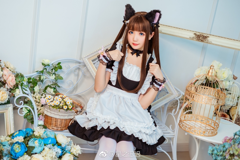 白丝猫娘的女仆咖啡cos