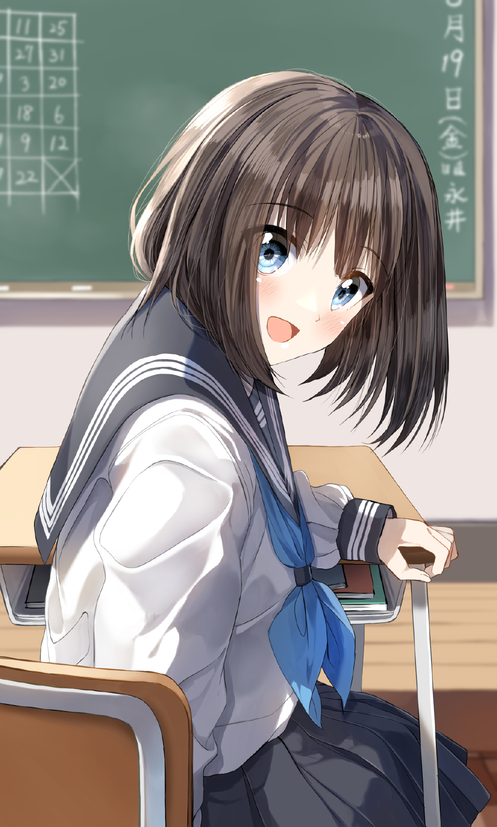 【p站画师】久违了,适合当壁纸的「黑长直」妹子!