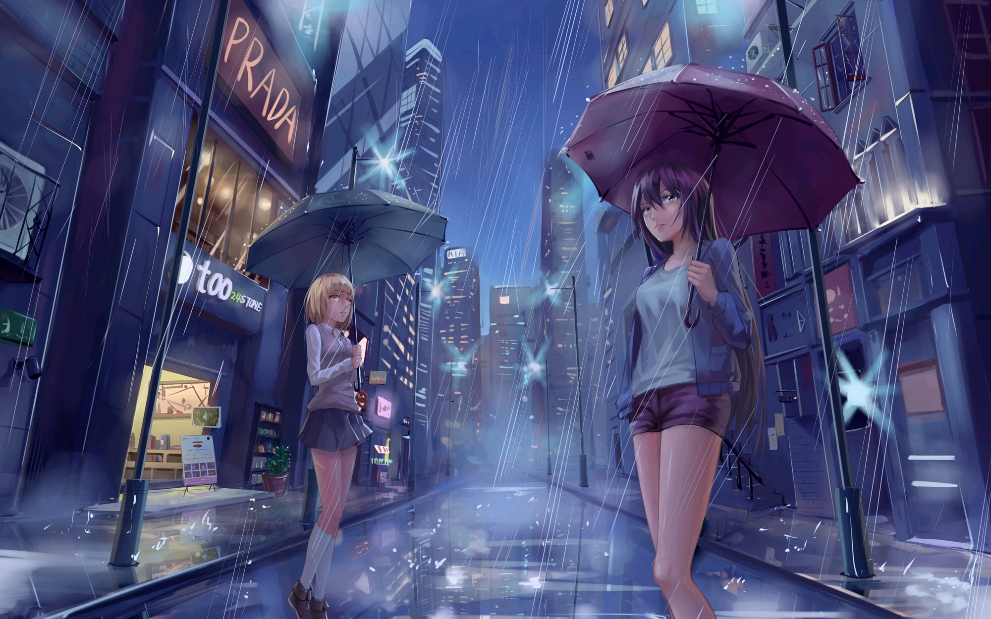 动画 动漫杂谈 【动漫壁纸】风景类(雨) 最美的不是下雨天,是曾与你