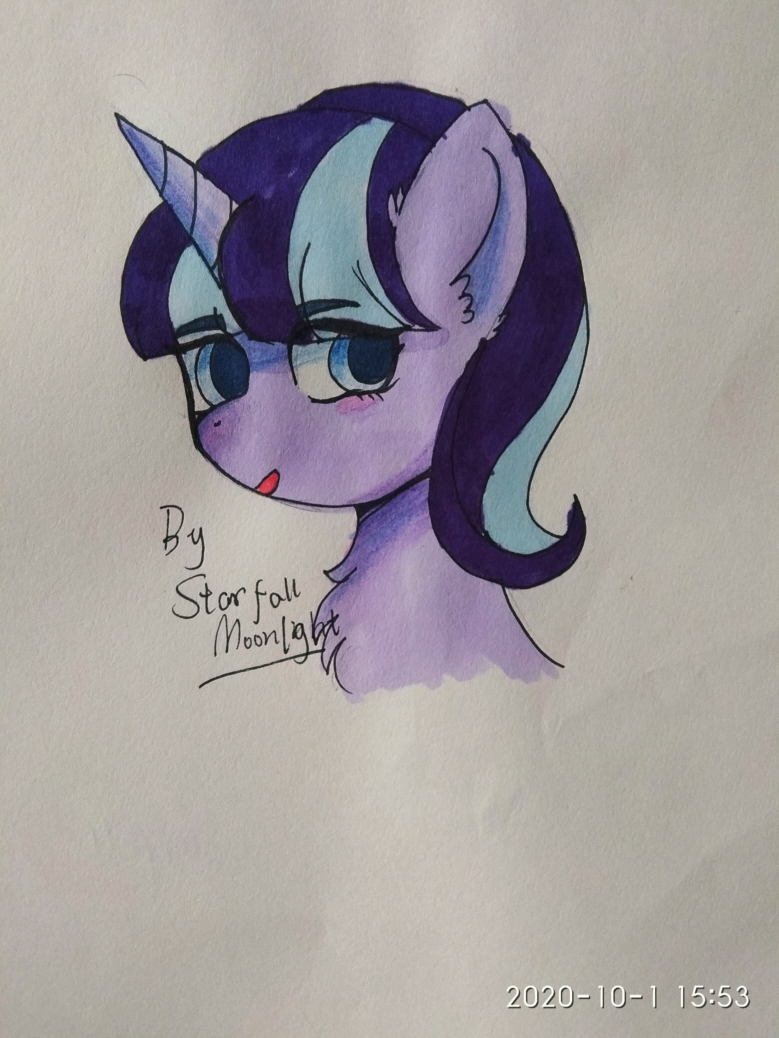 mlp一只星光熠熠的绘画过程