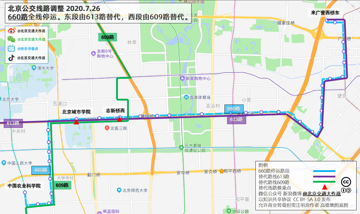 7月26日北京公交线路调整