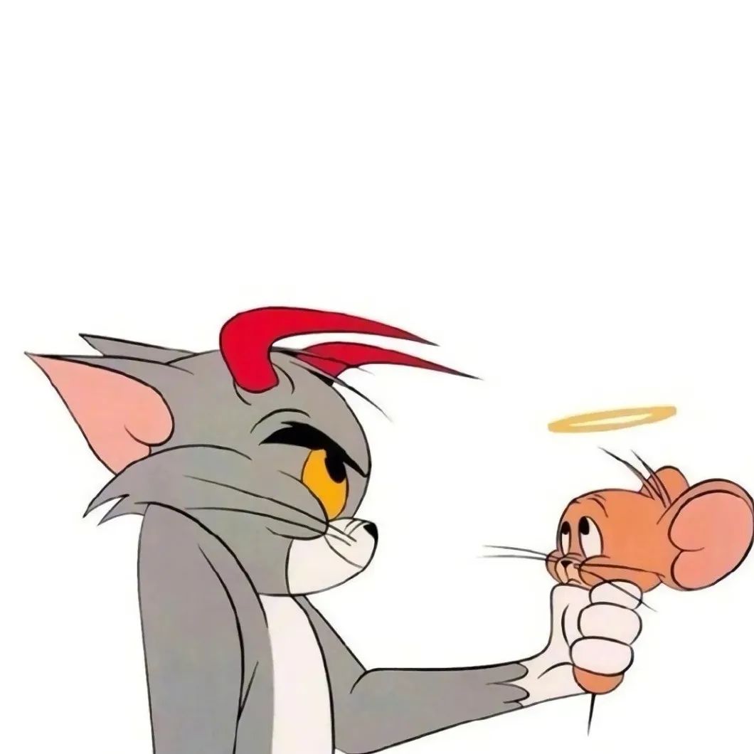 猫和老鼠主题头像 等星星都睡着了 再说想你