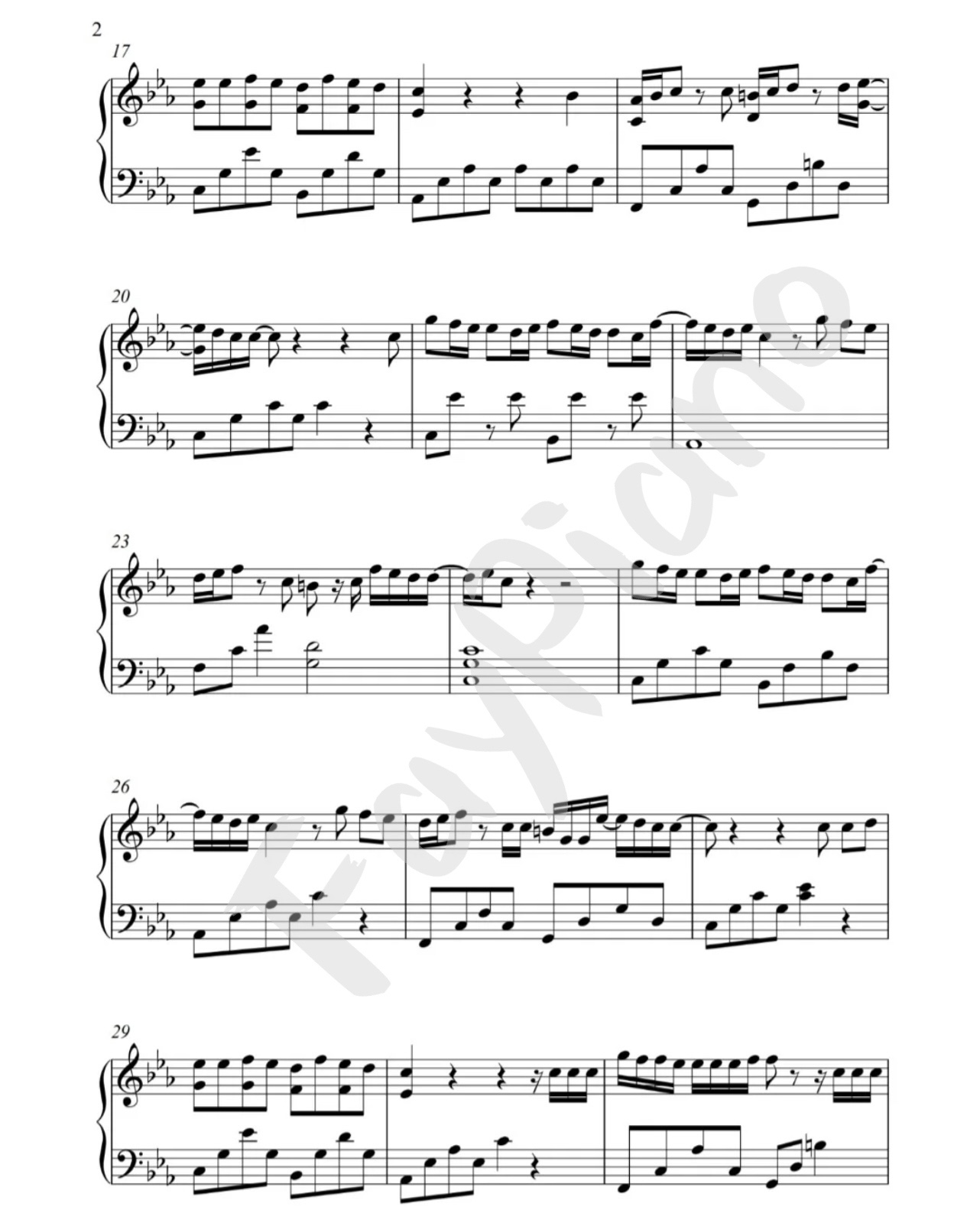 钢琴谱《колыбельная》俄罗斯摇篮曲