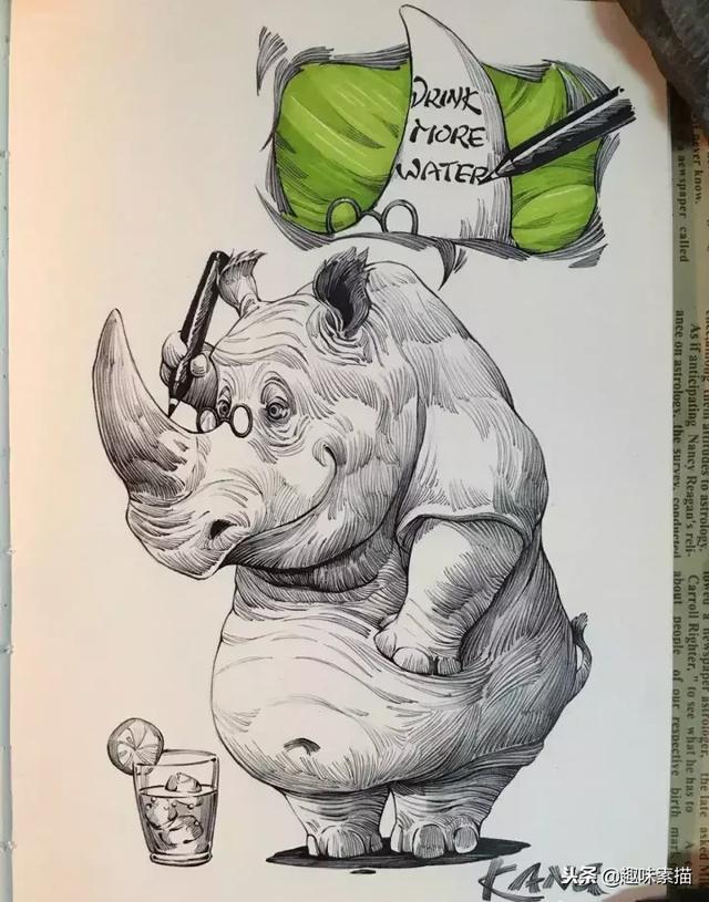 第一眼就被他的蠢萌的手绘动物插画给吸引住了画风极具有趣味性