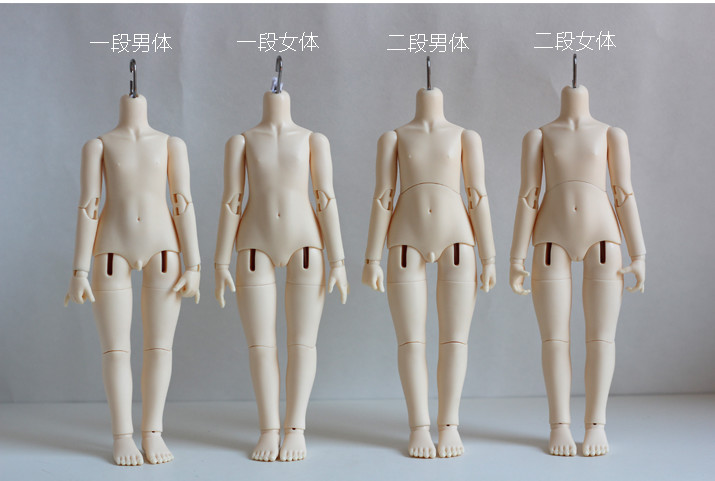 另外,尺寸不同的bjd娃娃,头身比不同,其代表的娃娃年龄也不同.