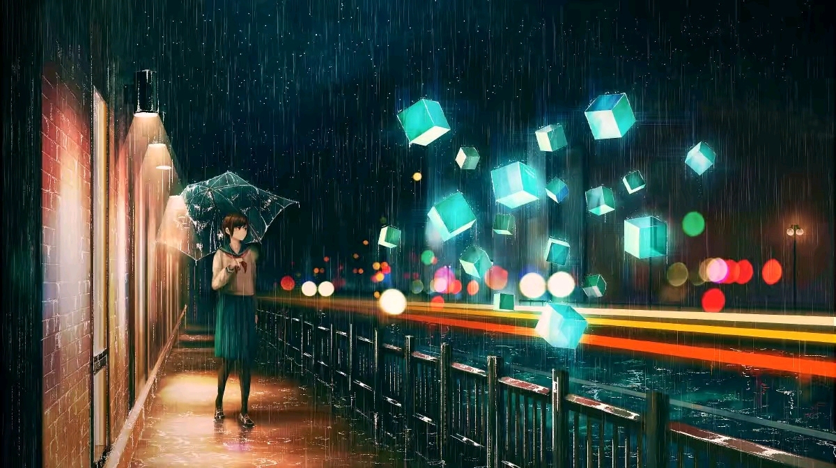 【聆听·雨声】插画壁纸