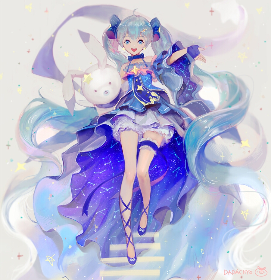 兴趣 绘画 【初音未来】2017雪未来一(11期) 融合了星空,雪和音乐元素