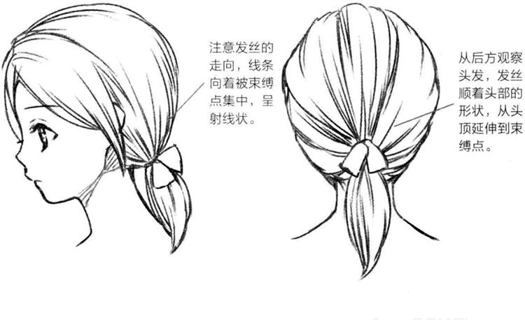 13女性束发的绘制诀窍