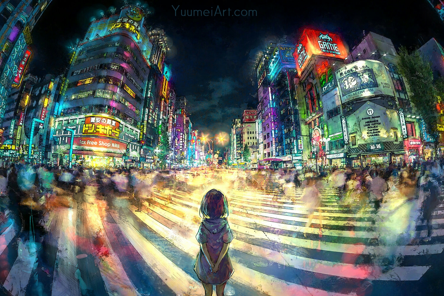 人来人往的街道
