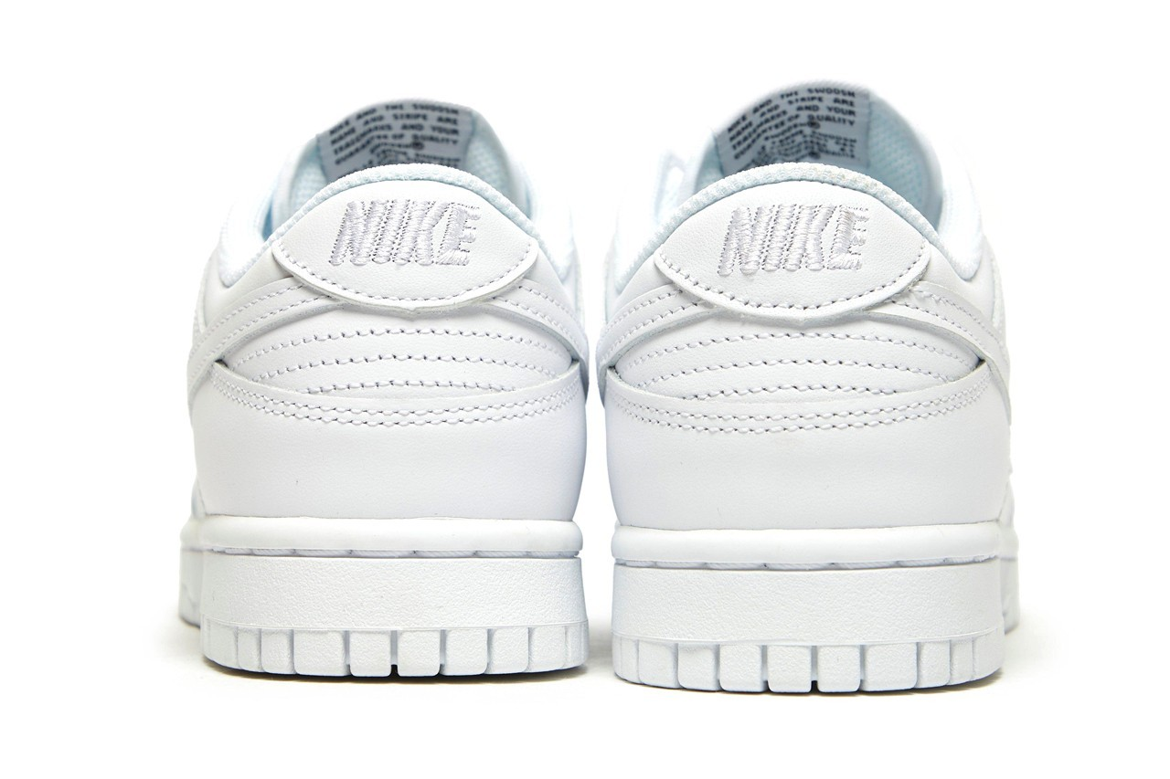 nike dunk low 全新配色「triple white」发布