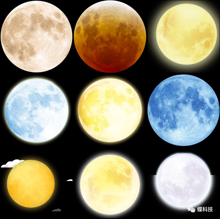 月亮月球圆月月相变化弯洁白月高清图片元素png免扣ps