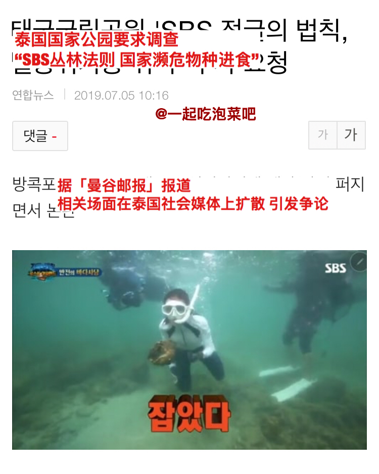 韩综丛林法则因捕食泰国濒临保护动物涉事女演员或面临五年囚禁