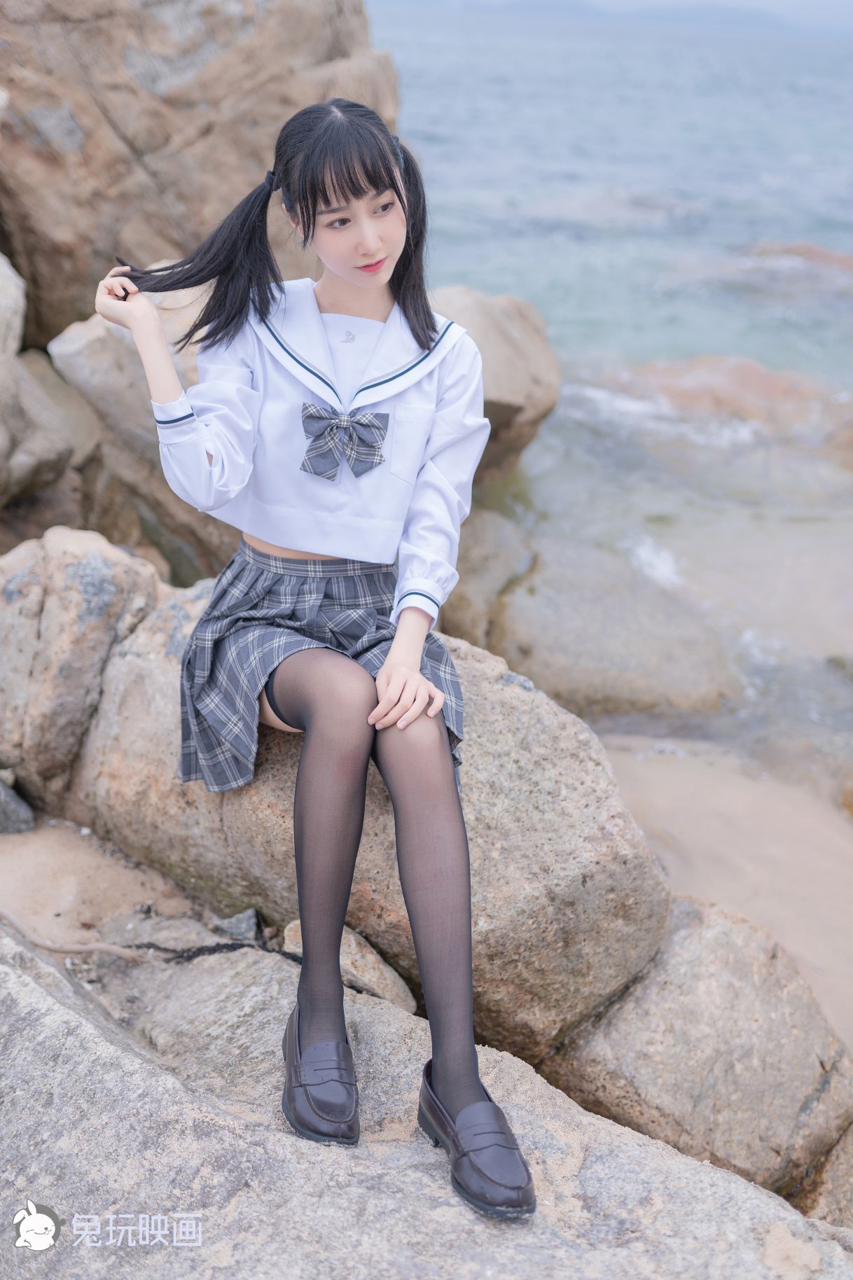 jk制服美少女黑丝学妹听海系列写真