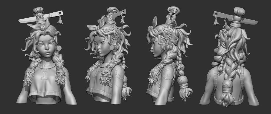 3d建模zbrush中的3d风格化角色工作流程