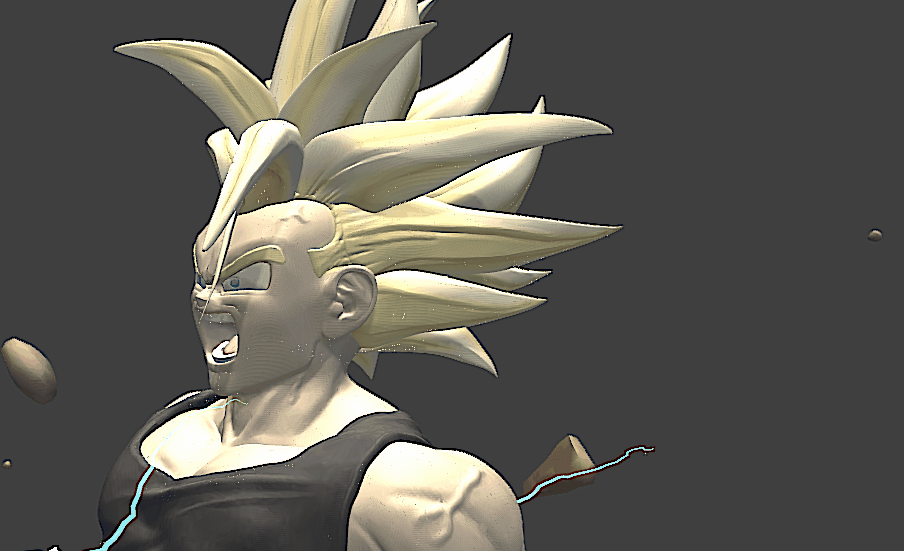 今天放个怀旧老动漫模型——《龙珠》 模型人物是龙珠z中特兰克斯变身