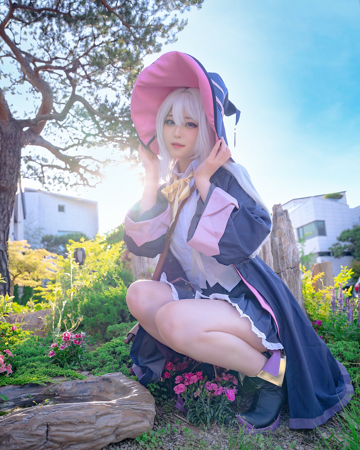 魔女之旅女主角伊蕾娜cosplay,漂亮的灰色女巫,清新可爱!