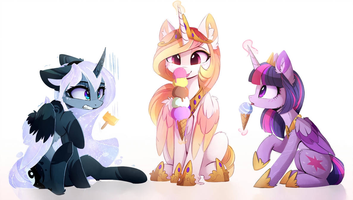 mlp图集(第四期):tl,cl,三公主——by magnaluna