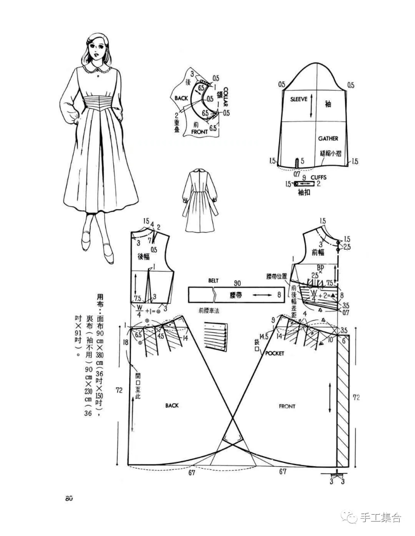 六款经典女装连衣裙裁剪图7(建议收藏)