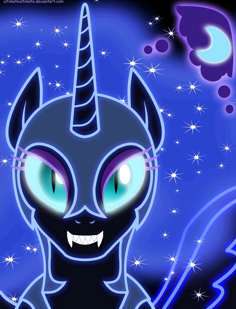 nightmare moon,nightmarexdream "neon nightmare moon" by zantyarz