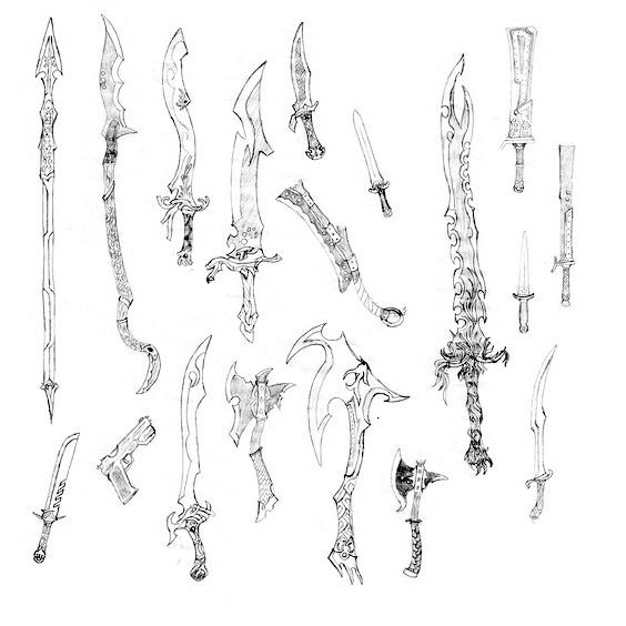 刀枪剑戟,斧钺钩叉,各种武器的画法,你喜欢的都在里面