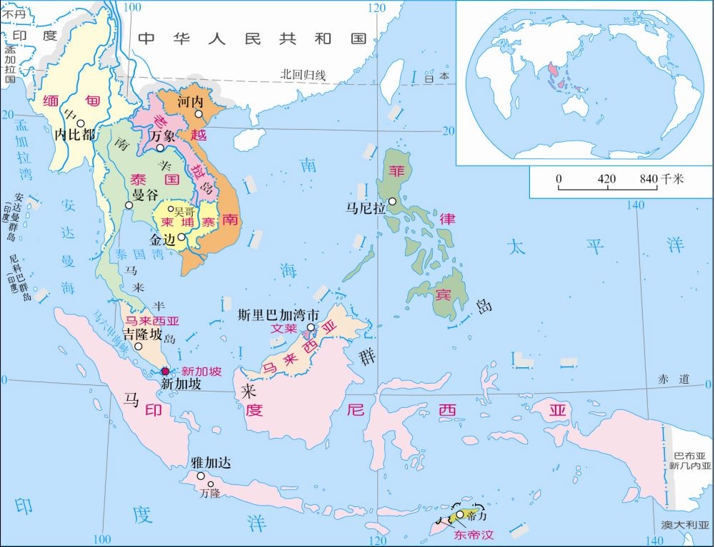 东南亚地图