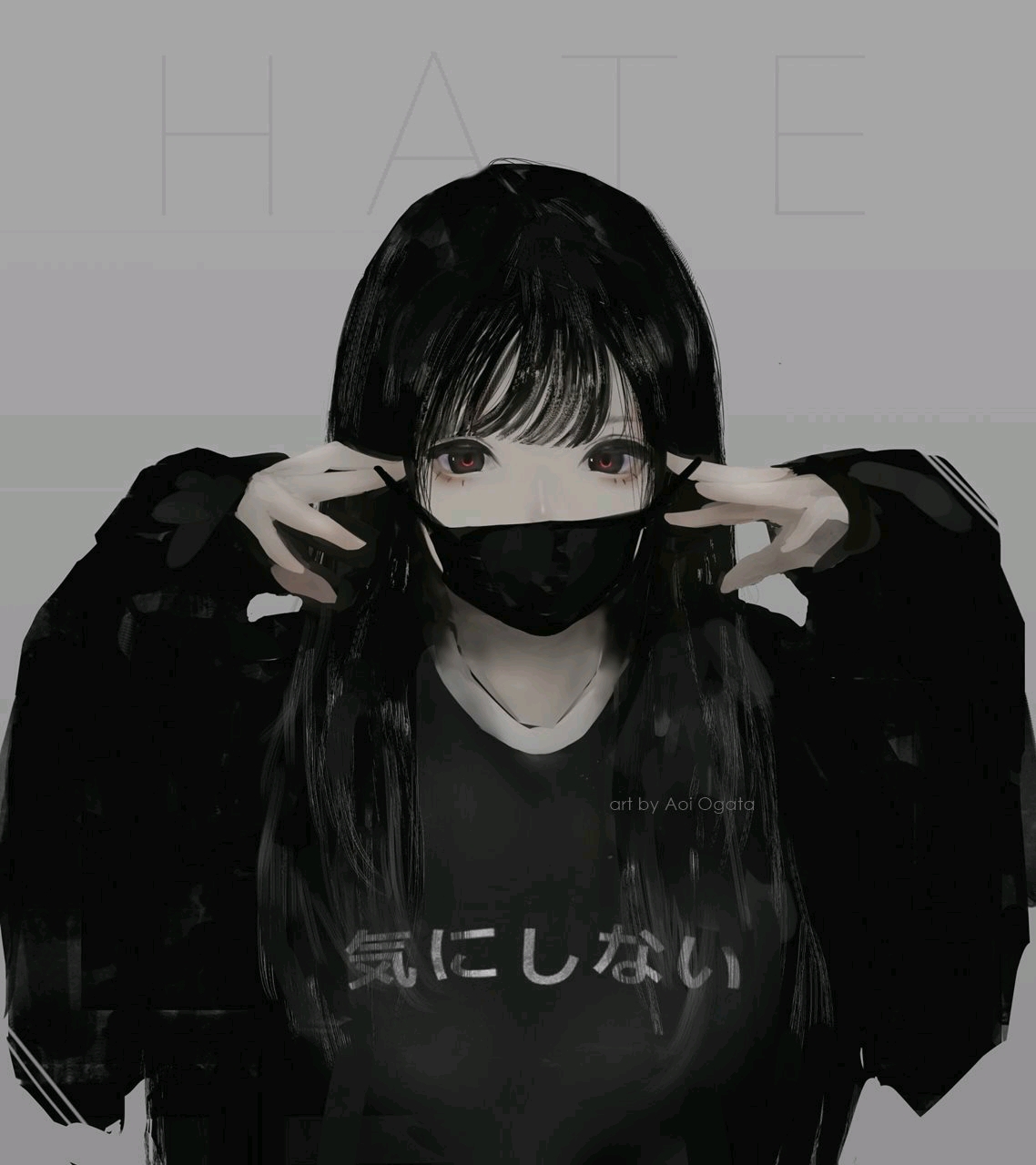插画欣赏|aoi ogata,黑暗系少女,阴郁神秘让人沉迷
