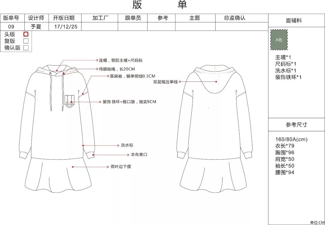 干货收藏 || 商业公司里的服装设计版单是怎样的?看完