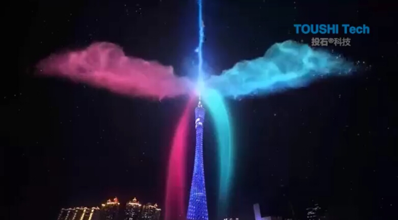 投石科技案例2021广州塔新春ar灯光秀超级惊艳刷爆朋友圈