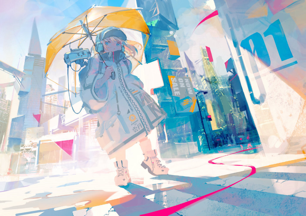 又a又飒的赛博朋克少女插画这样的二次元太让人惊喜