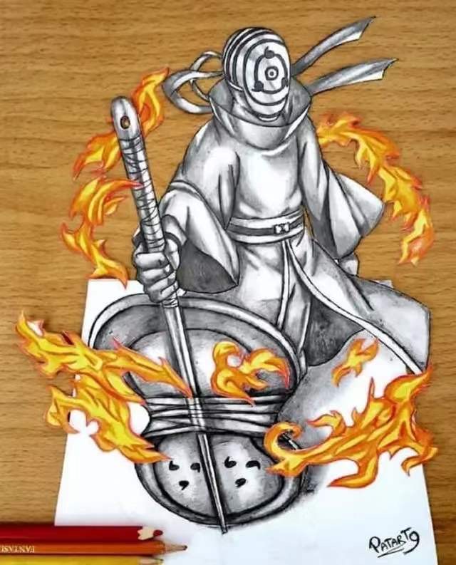 火影立体素描,你一定没见过