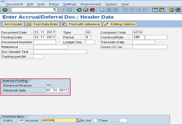 sap accrual deferral posting