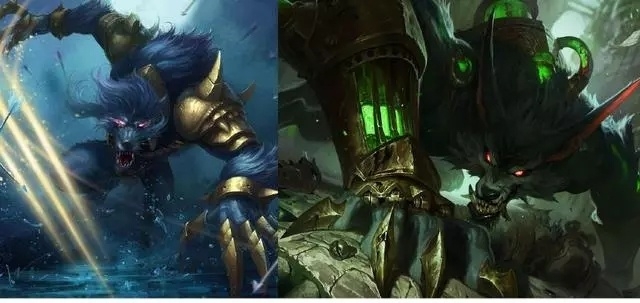 lol新旧原画对比(第二十期):维鲁斯狼人人马泽拉斯