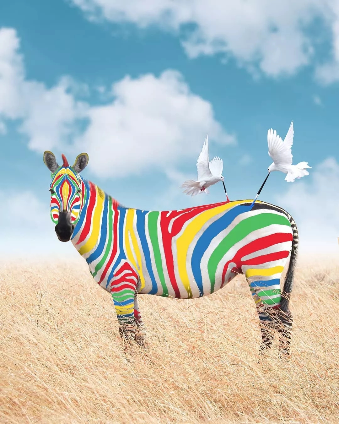 coloured zebra 五彩斑马