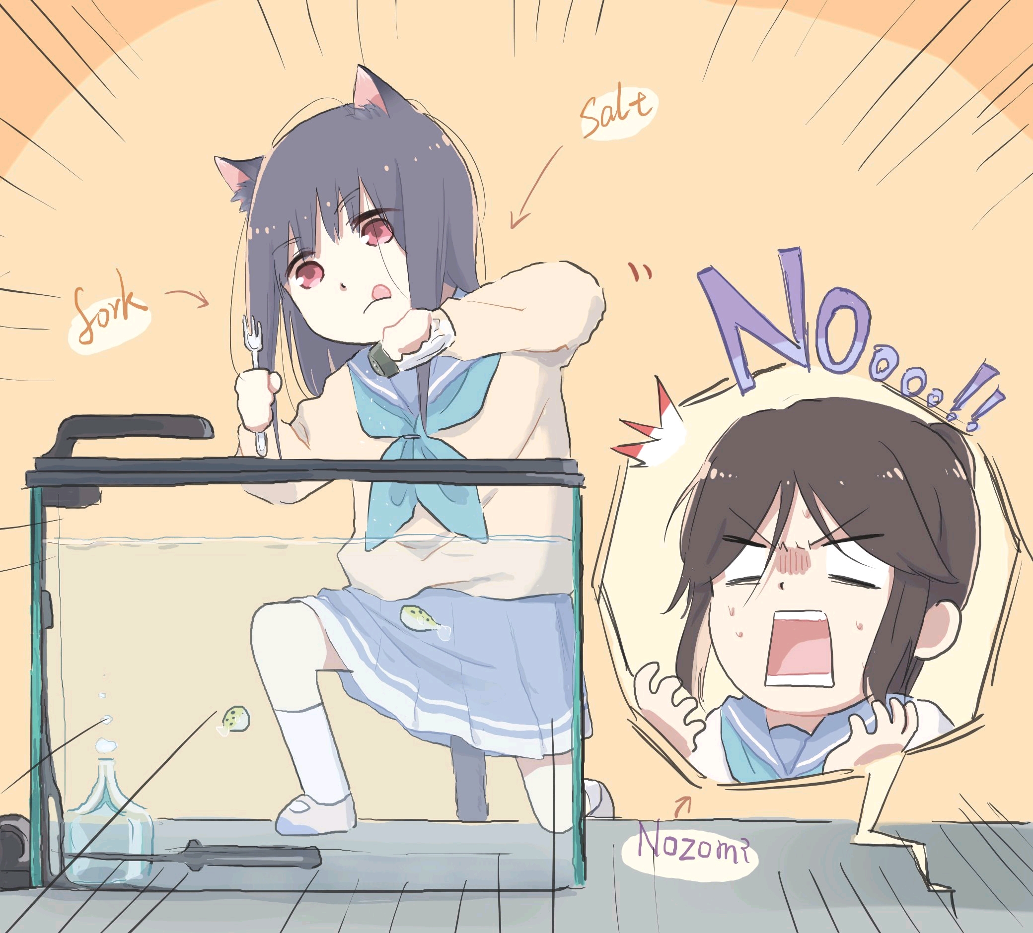 利兹与青鸟的可爱同人猫猫画师lyytoaoitori让我们来看看新的猫猫故事