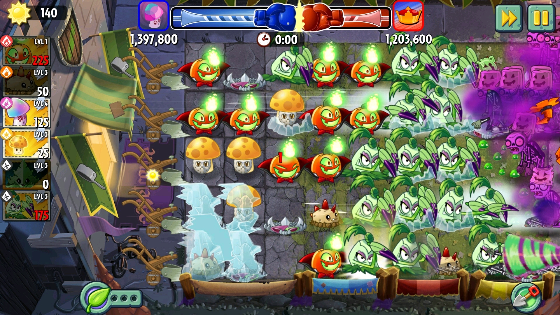 pvz2每周arena竞技场分析(10)杰克南瓜灯和巨型墓碑