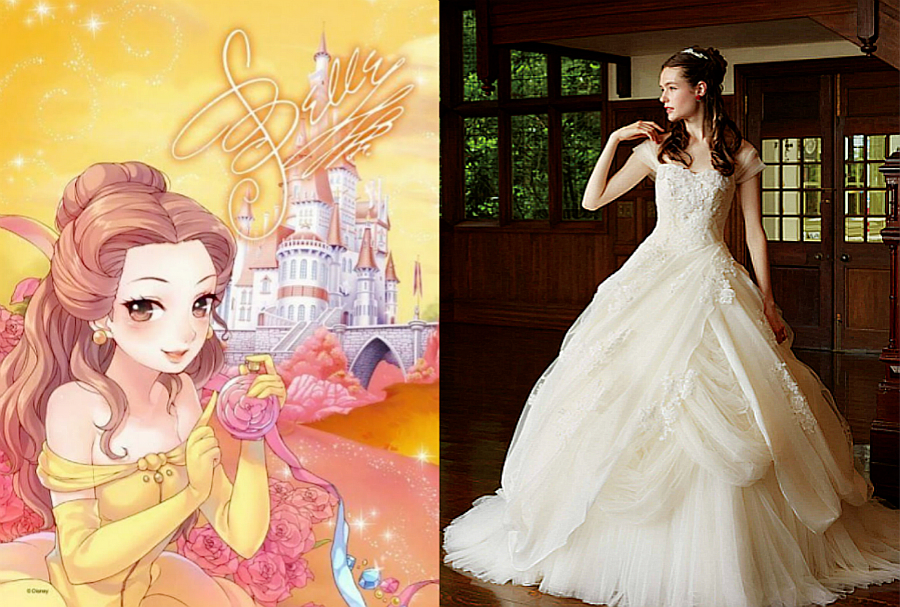 迪士尼公主婚纱_迪士尼公主婚纱头像(3)