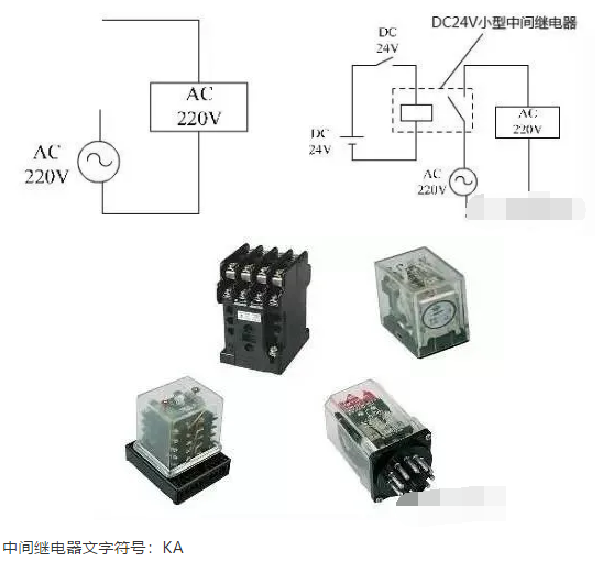 中间继电器图形符号