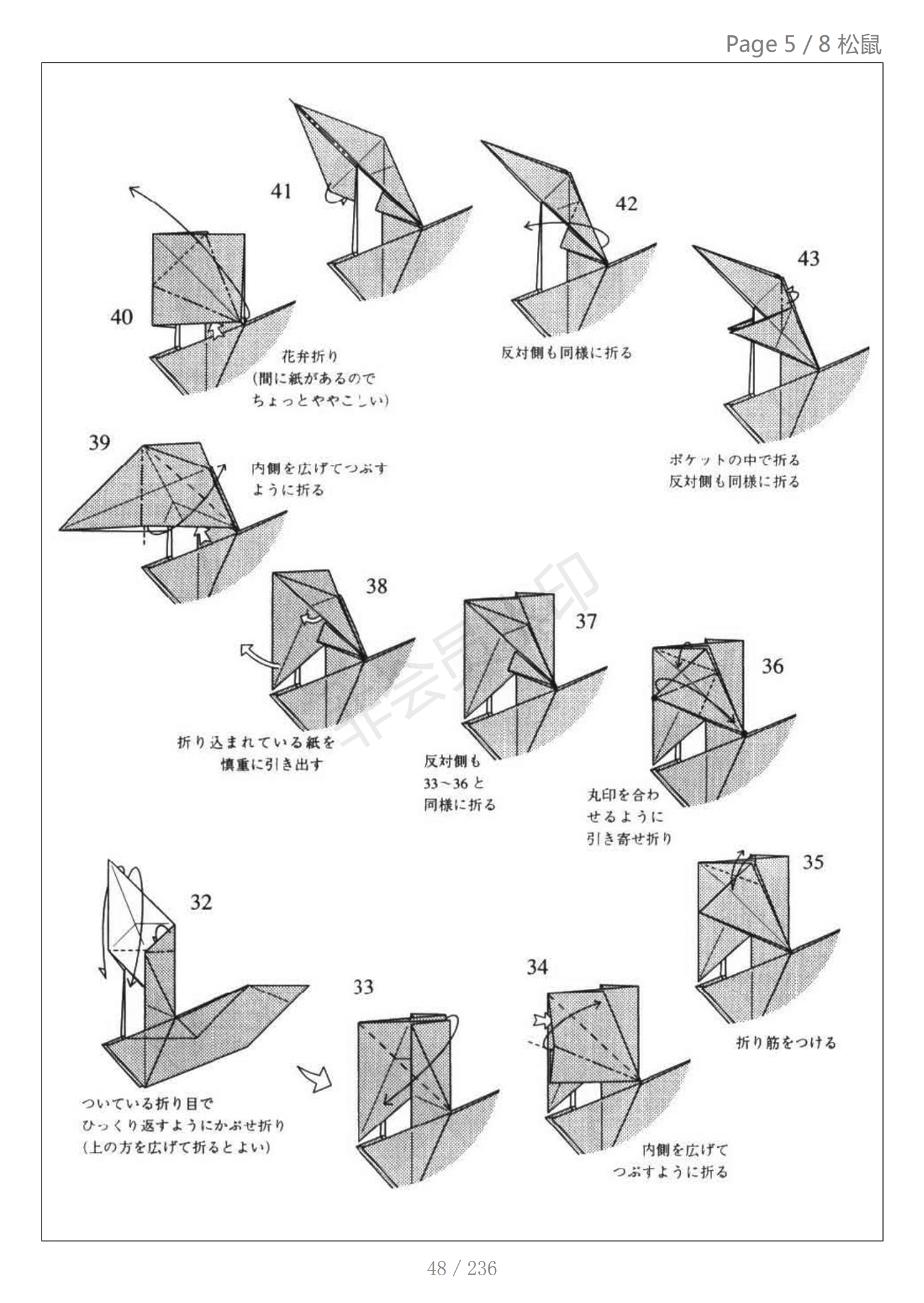 小松英夫折纸作品松鼠