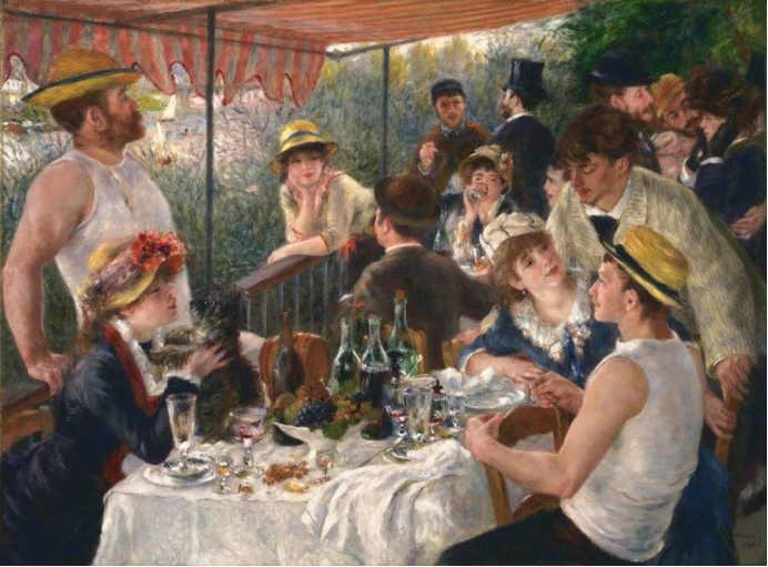 《游艇上的午餐》luncheon of the boating party 1880-1881