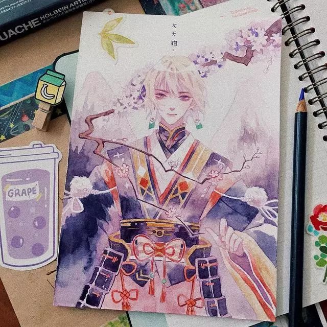 用水彩来画古风人物漫画,让人一眼就爱上!
