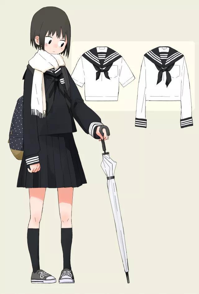 最近大火的各类jk制服 你会画多少种?