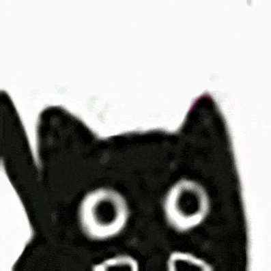 黑色猫猫头表情包①