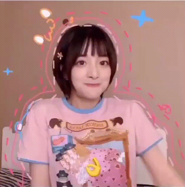 gif表情包白醋少女